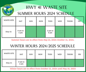Schedule of Hours for the Hwy 41 Waste Site
